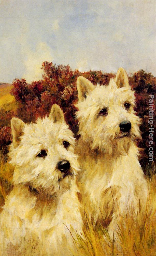 Arthur Wardle Jacque and Jean, Champion Westhighland White Terriers